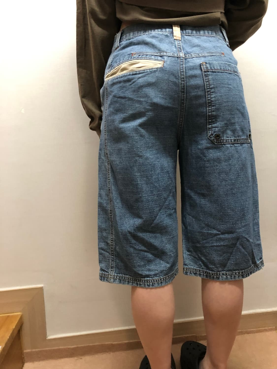 빈티지 데님 버뮤다 팬츠 상품이미지9