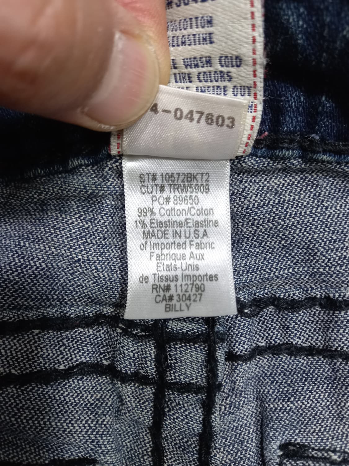 25 트루릴리젼 USA 골반 스판 약부츠컷 진청 25-290 상품이미지9