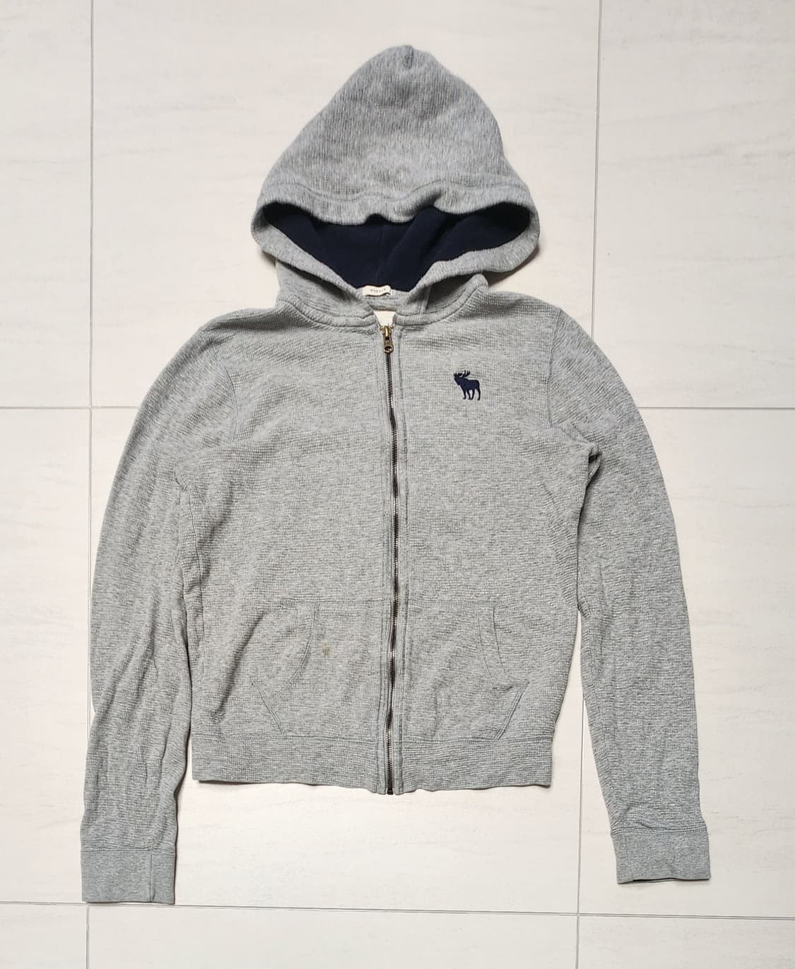 빈티지 아베크롬비 와플 그레이 후드집업 L 상품이미지1