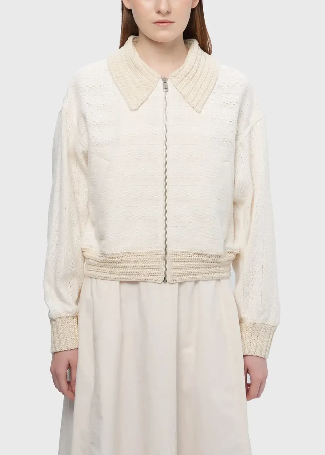 한섬 시스템 니트 집업 가디건 블루종 상품이미지1