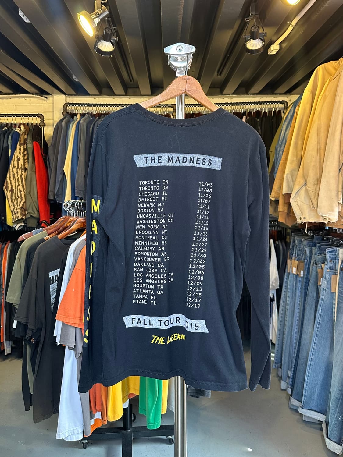 위켄드 The Weeknd 투어 2015 롱슬리브 티셔츠 상품이미지2