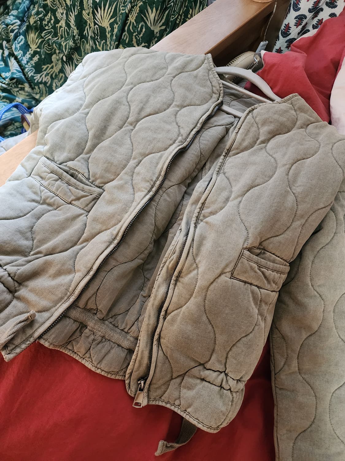 자라 면 퀼팅 누빔 점퍼 55사이즈 상품이미지1