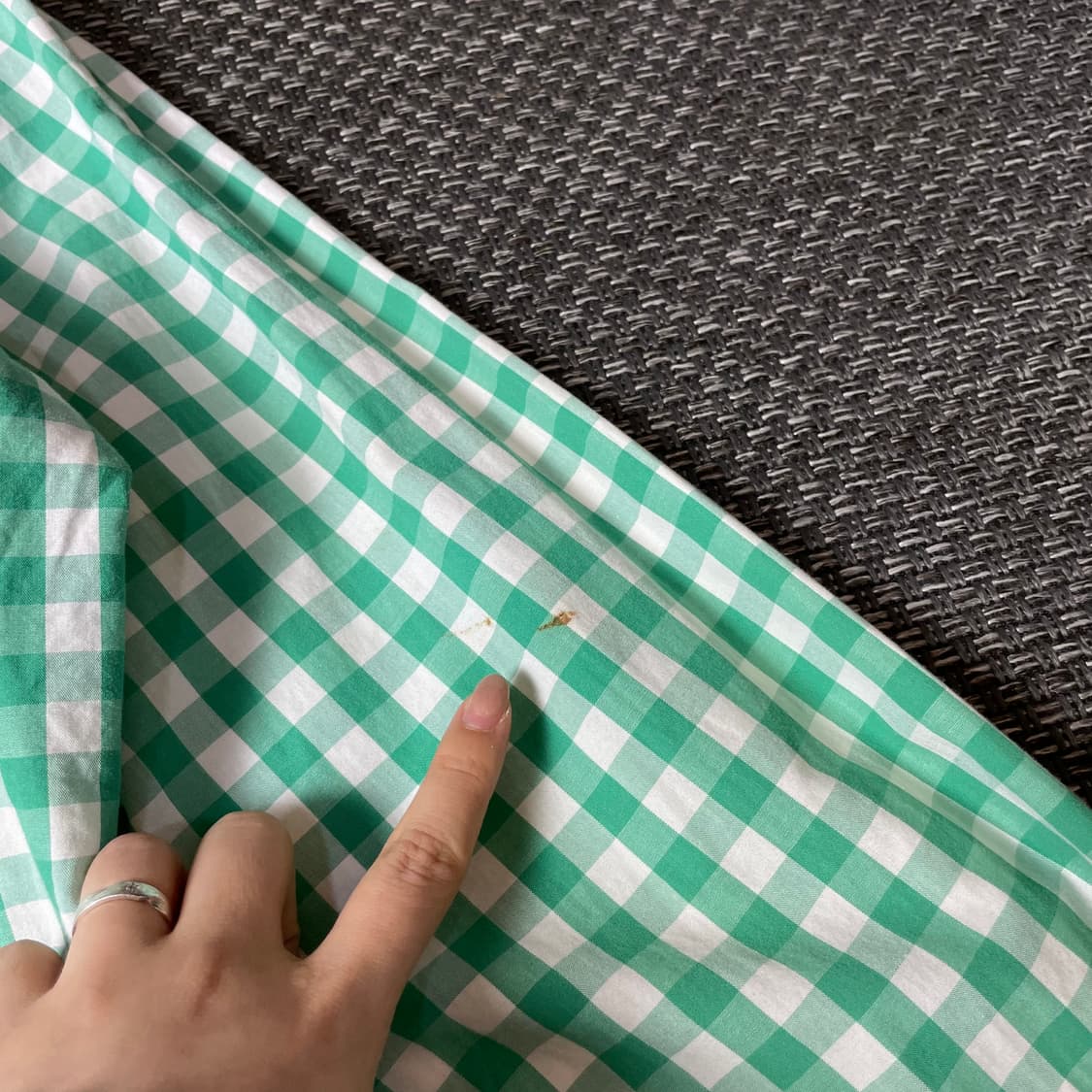  타미힐피거 미니자수 그린 체크 패턴 긴팔 셔츠 빈티지핏 XL 상품이미지6