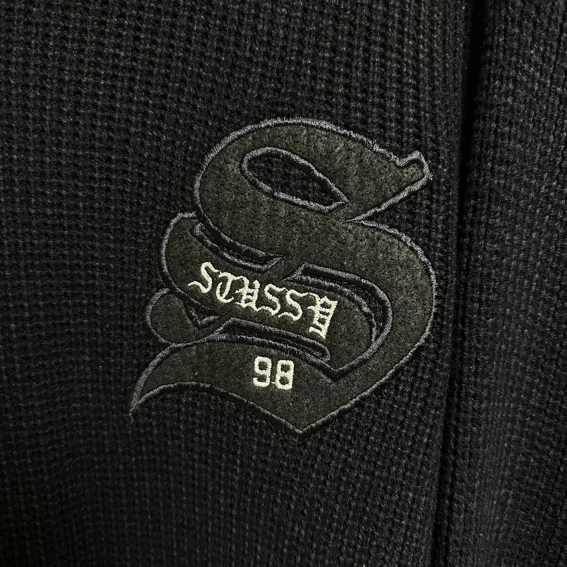 90s 올드 스투시 BIG 4 니트 집업 L사이즈 상품이미지4