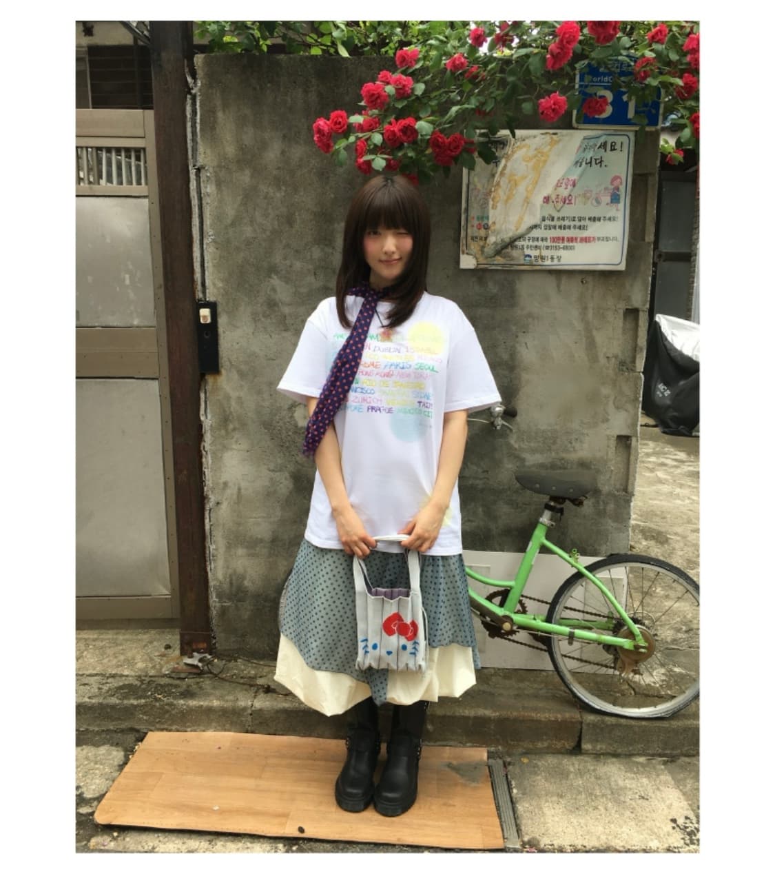 (택O새제품) 더뮤지엄비지터 시티 드로잉 그래픽 티셔츠 화이트 L 상품이미지6