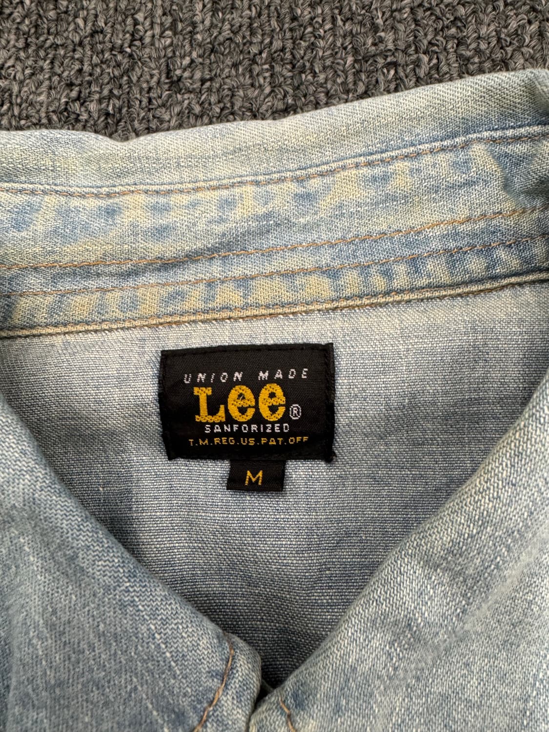 M)Lee 빈티지 워싱 연청 웨스턴 데님 셔츠 상품이미지5