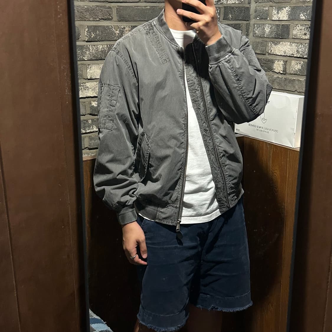 M) 버커루 차콜 그레이 MA-1 봄버 자켓 상품이미지9