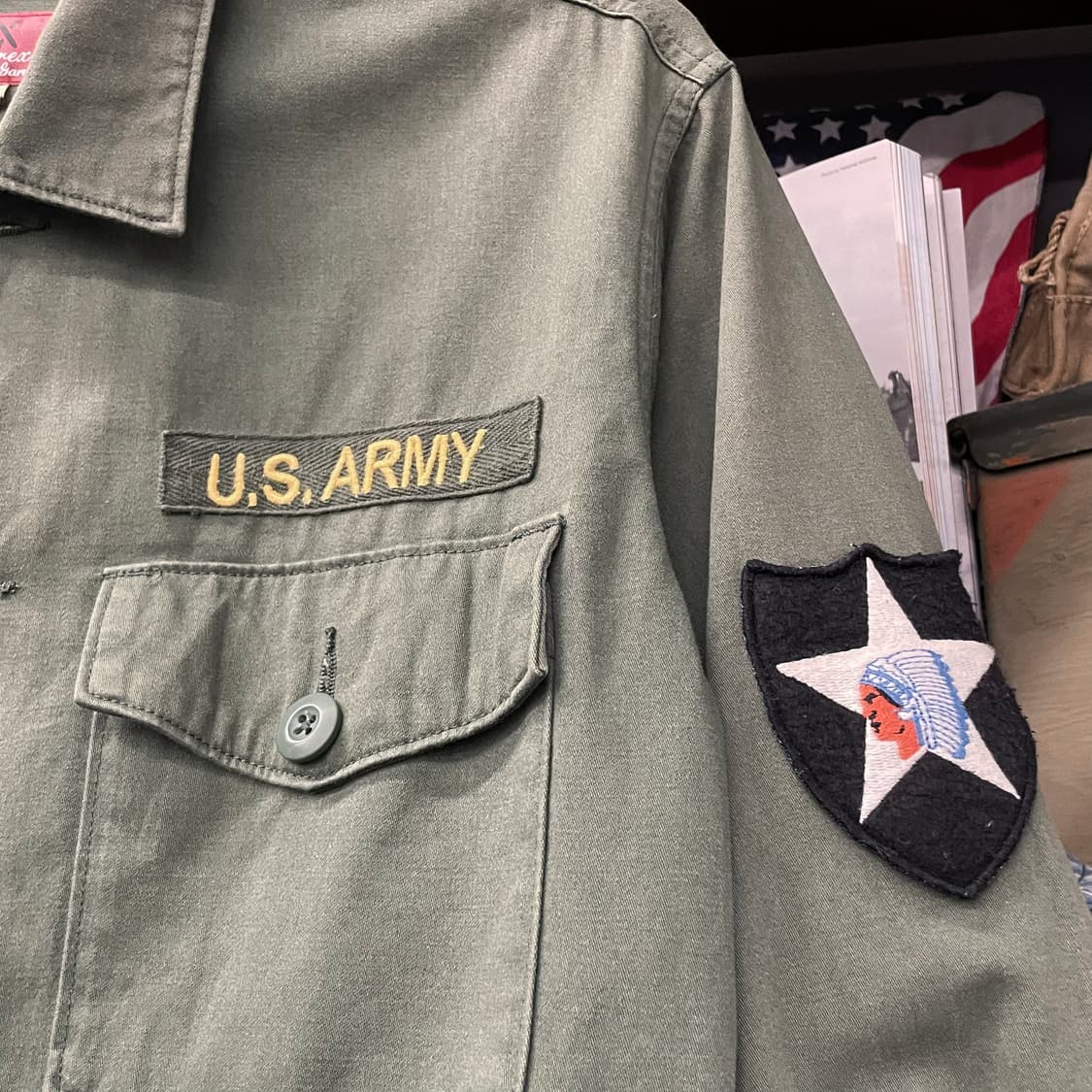 아비렉스 OG-107 U.S ARMY 패치 DMZ 셔츠 자켓 상품이미지4