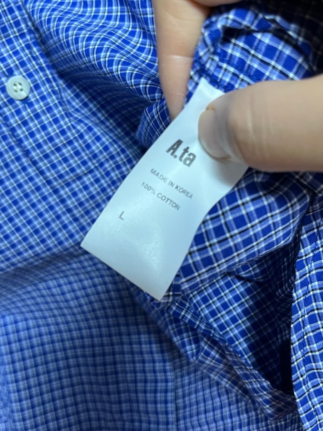 A.ta 데일리 셔츠 블루, L 사이즈 상품이미지4