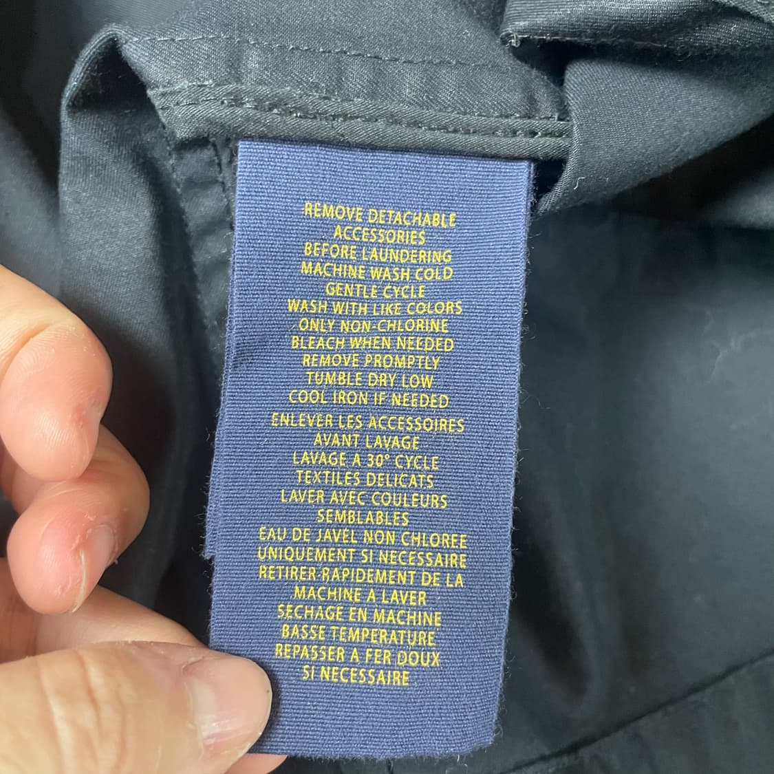 폴로 랄프로렌 럭비 블랙 더블 트렌치코트 L 상품이미지6