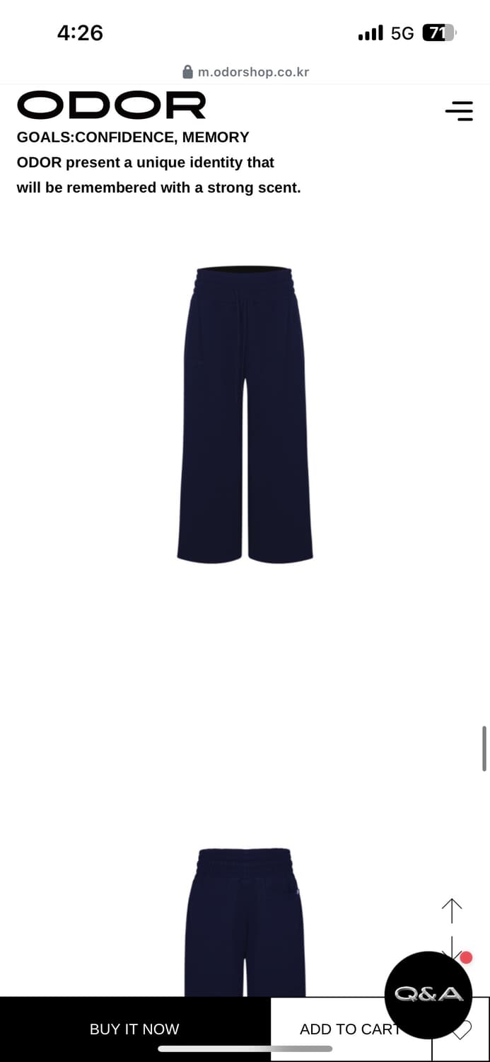 오도어 스킨 팬츠 네이비 새거 팝니다 상품이미지7