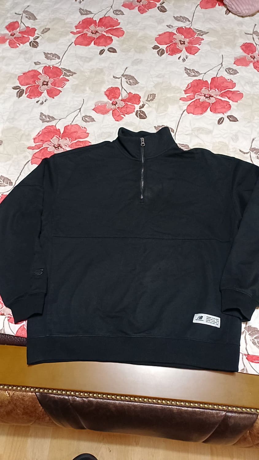 뉴발란스 반집업 오버핏맨투맨 실측100 가슴62 기장72 상품이미지1