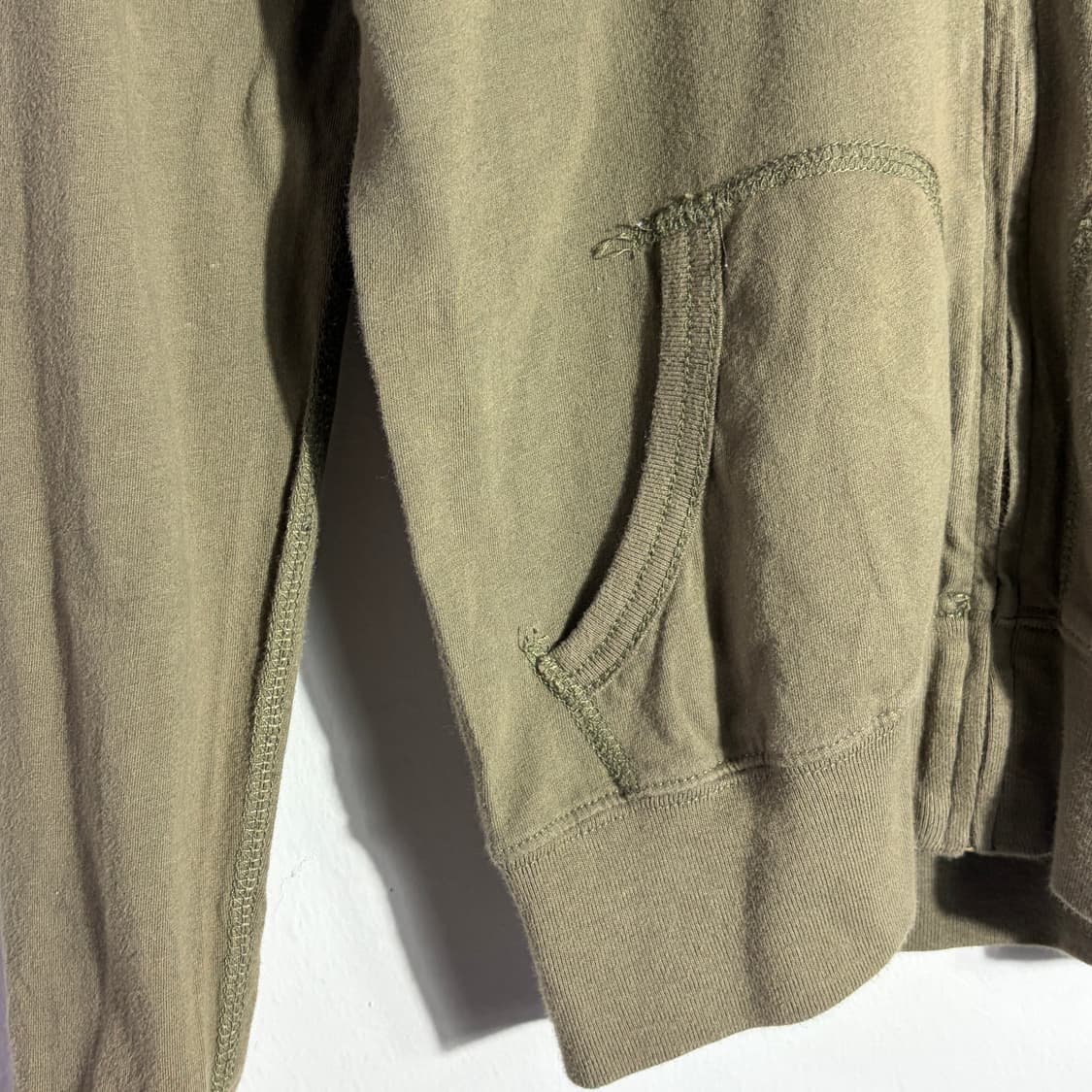 폴로 스티치 포인트 카키 후드집업 (무료배송) 상품이미지2