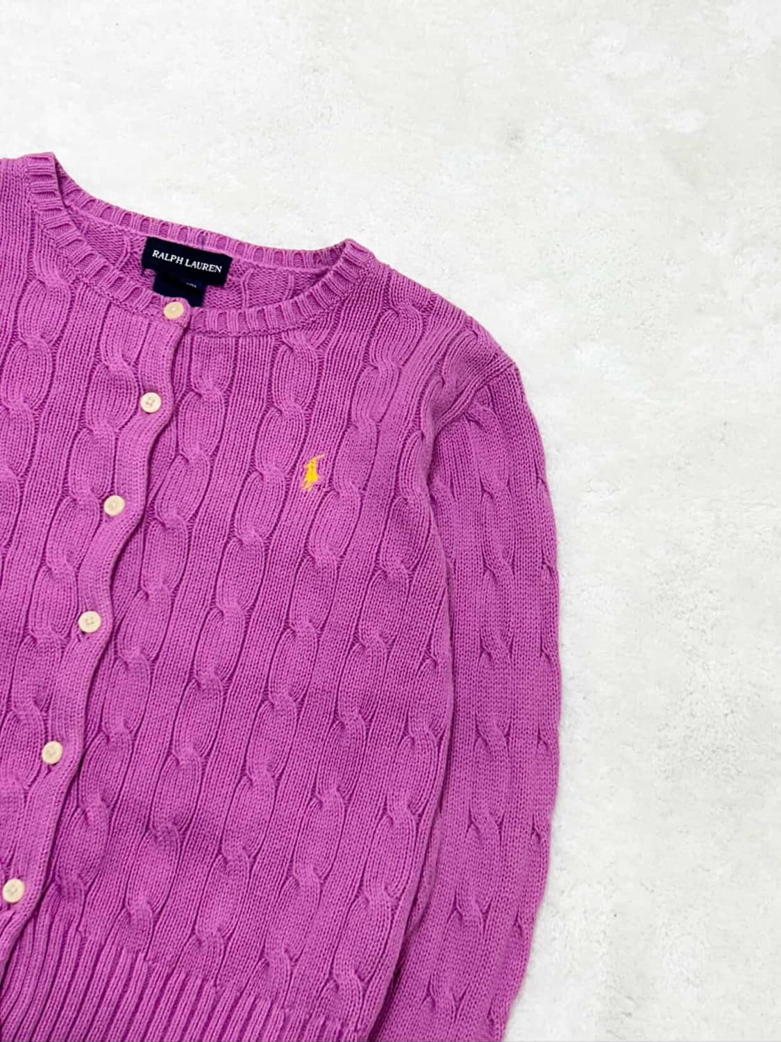 폴로 핑크 케이블 가디건 상품이미지7