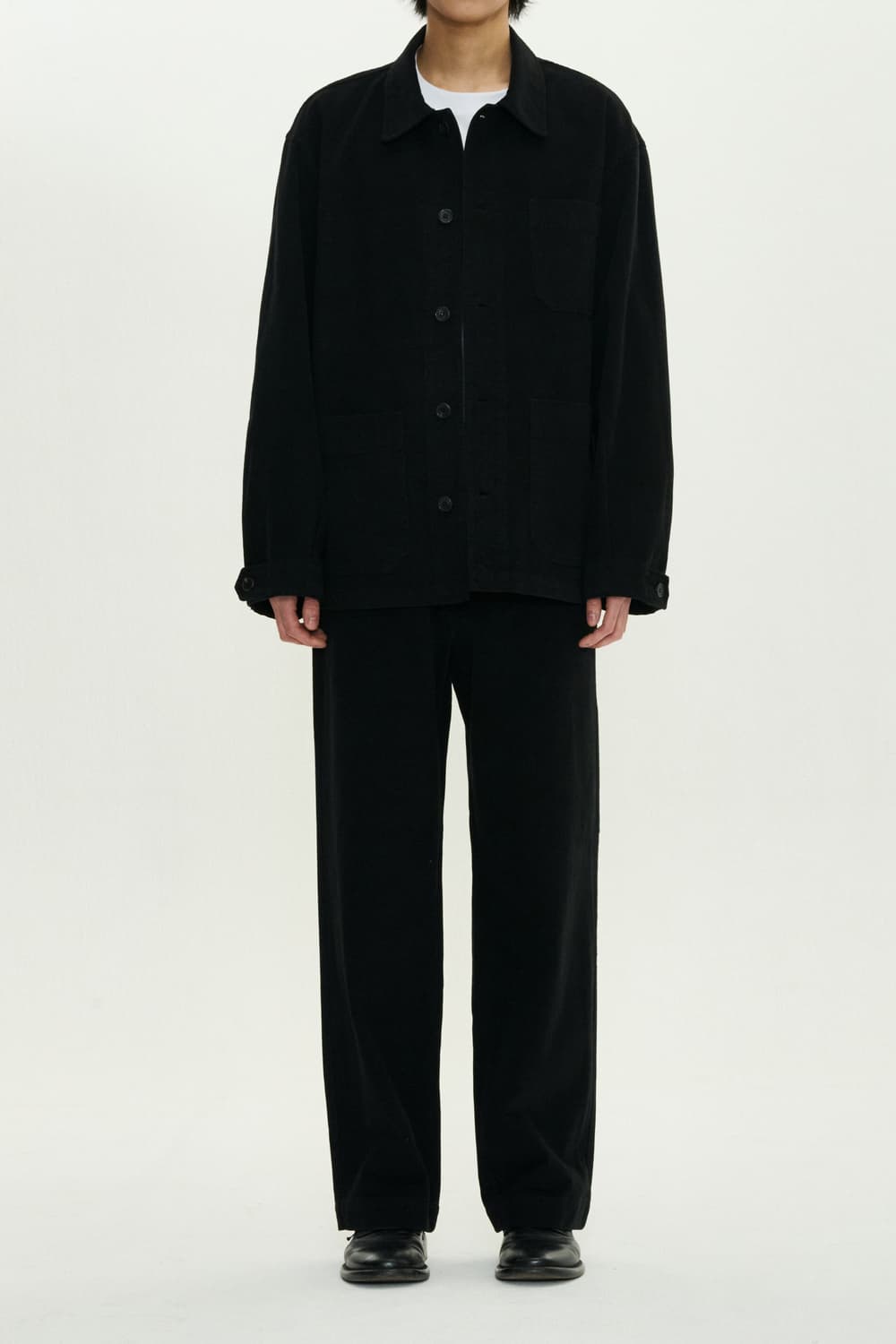 퍼렌 / 몰스킨 프렌치 워크 자켓 블랙 / 3 상품이미지3