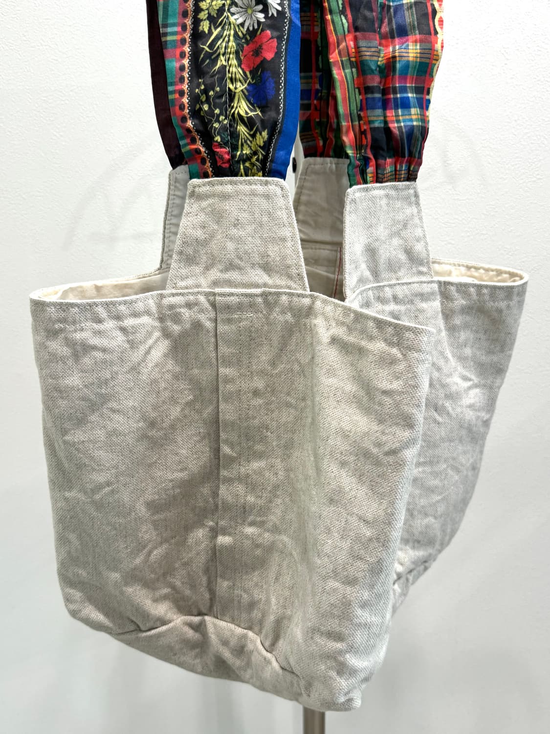 꼼데가르송 플라워 핸들 린넨 토트백 상품이미지5