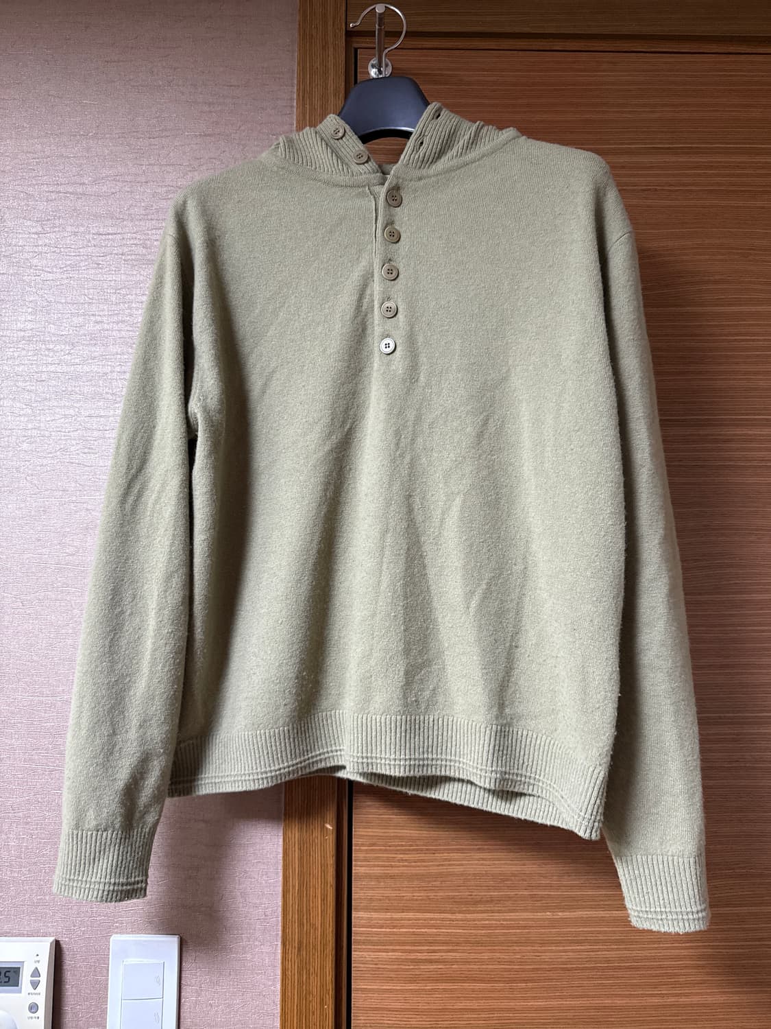 colorcolour 컬러컬러 버튼 후디 올리브 M 상품이미지2