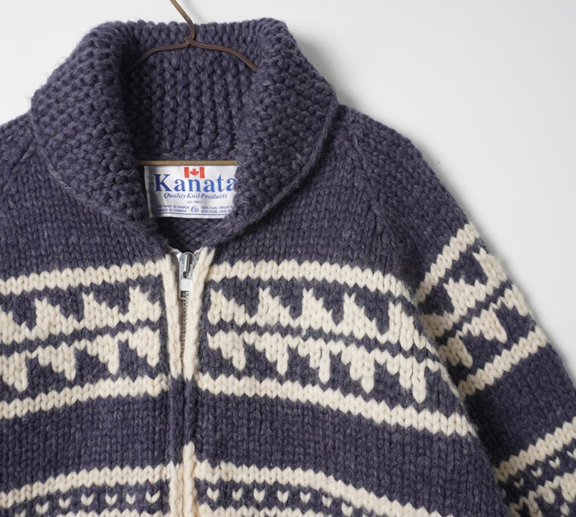 카나타 헤비울 코위찬 핸드니트 집업 스웨터 XL 상품이미지5