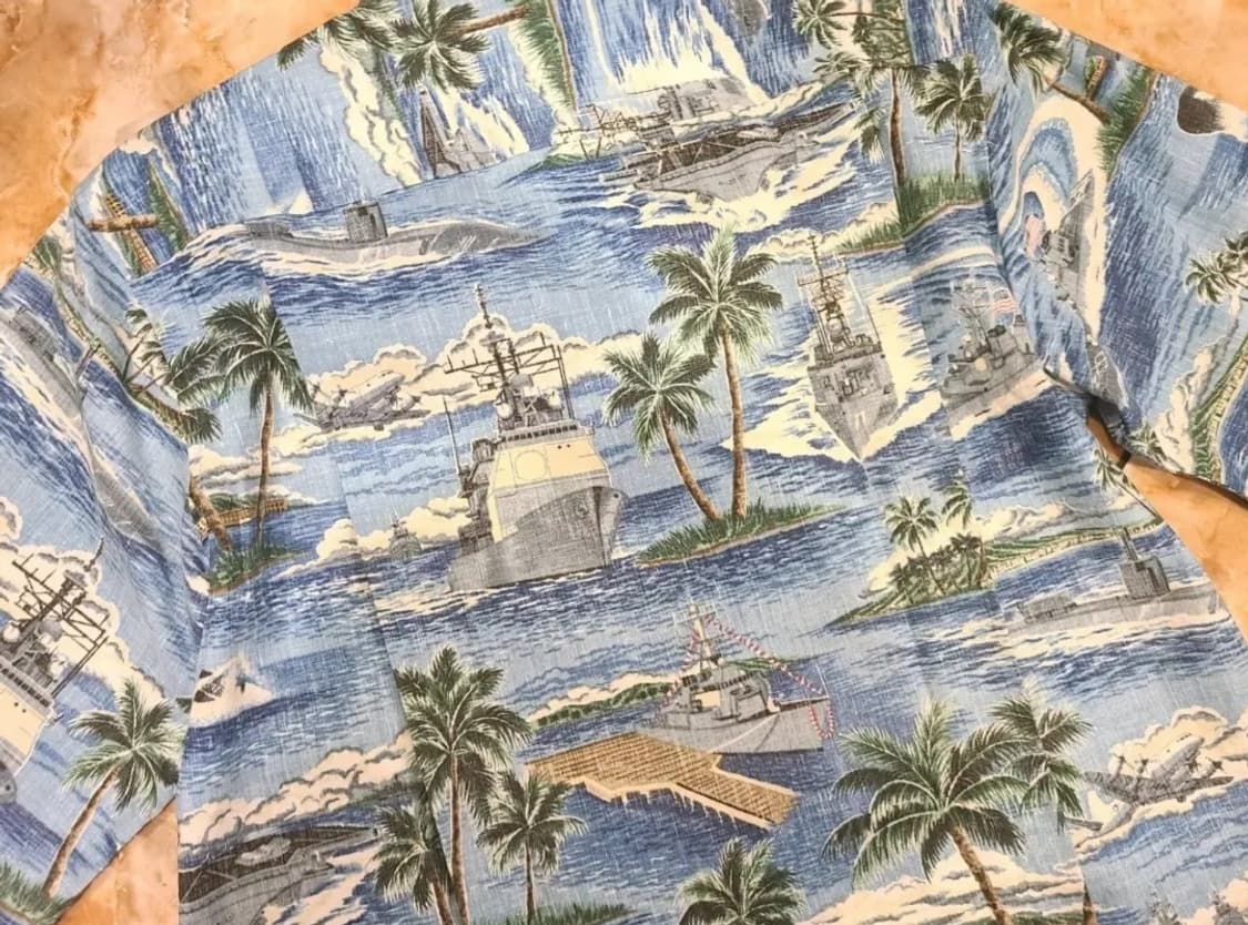 레인스푸너 미국 해군함정 패턴 코튼셔츠 상품이미지6