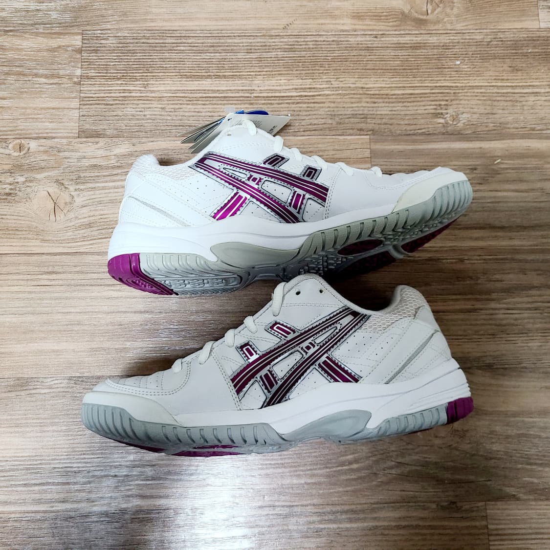 (240 새제품) 아식스 젤 화이트/실버/핑크 오리지널 운동화 신발 상품이미지5