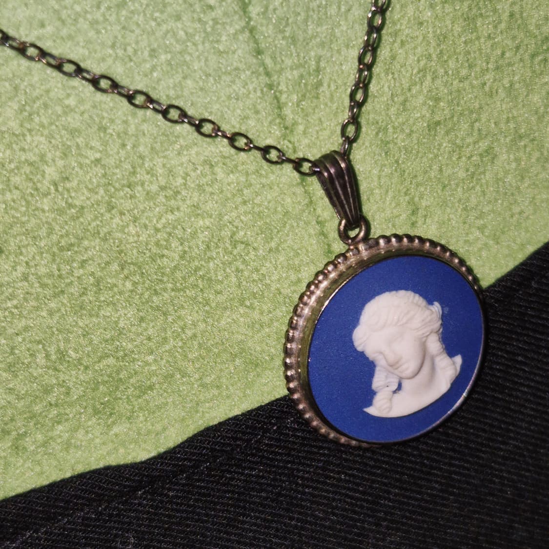 70s 영국 웨지우드 실버925 빅 카메오 목걸이 상품이미지9