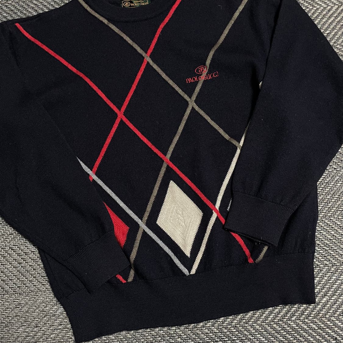 Paolo Gucci 아카이브 아가일 패턴 니트y 5198 상품이미지3
