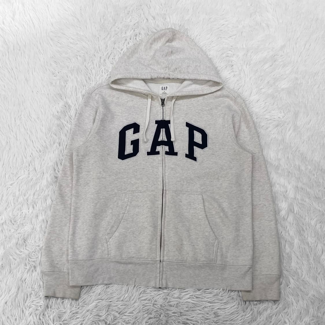 갭 Gap 스펠 로고 후드집업 오트밀 상품이미지2