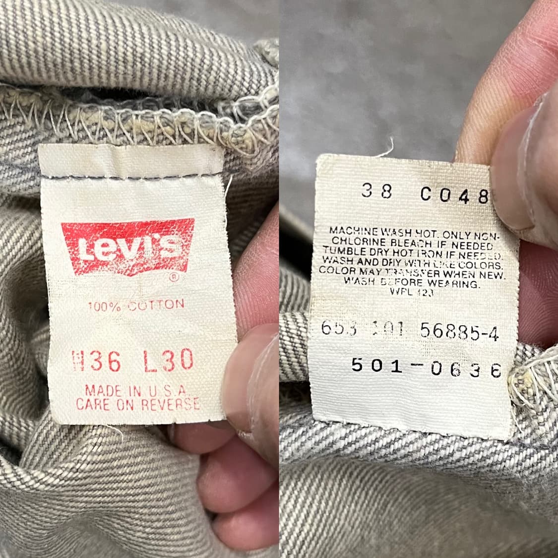 90s USA Levis501 데님 팬츠 (34“) 상품이미지5