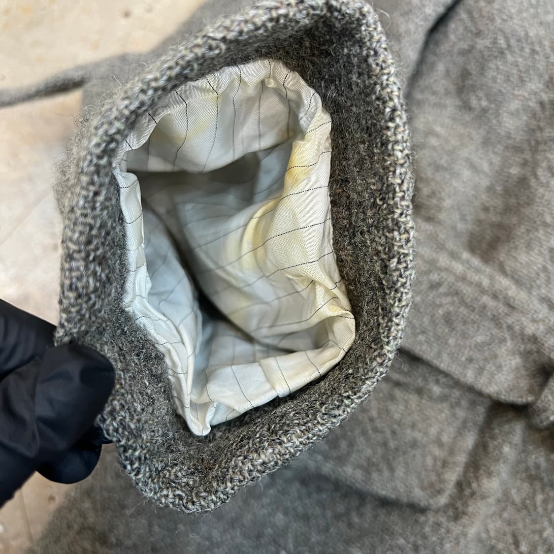 마가렛호웰 벨트 트위드 하프 코트 상품이미지4