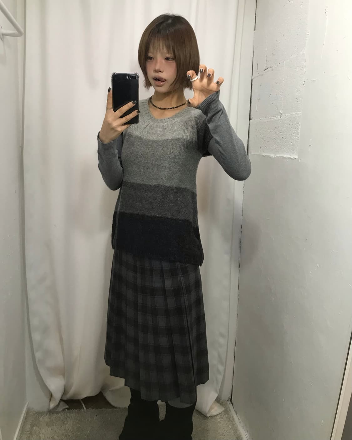 No. 그레이 폼폼 패딩 코디 Set 상품이미지4