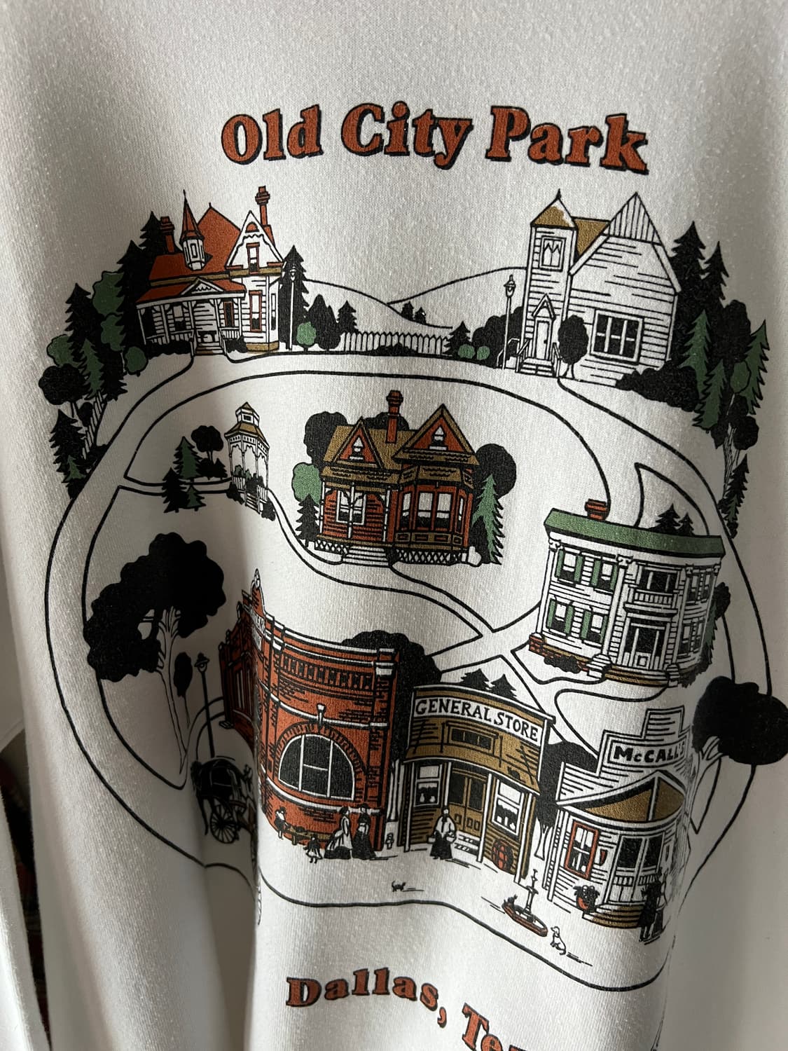 [XL]90's USA Made 달라스 Old City Park 스웻셔츠 상품이미지3