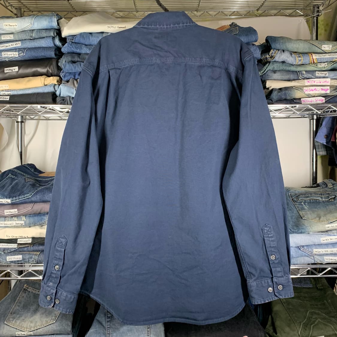 [L] 칼하트 러기드 플렉스 릴렉스드핏 워크셔츠 네이비 상품이미지3