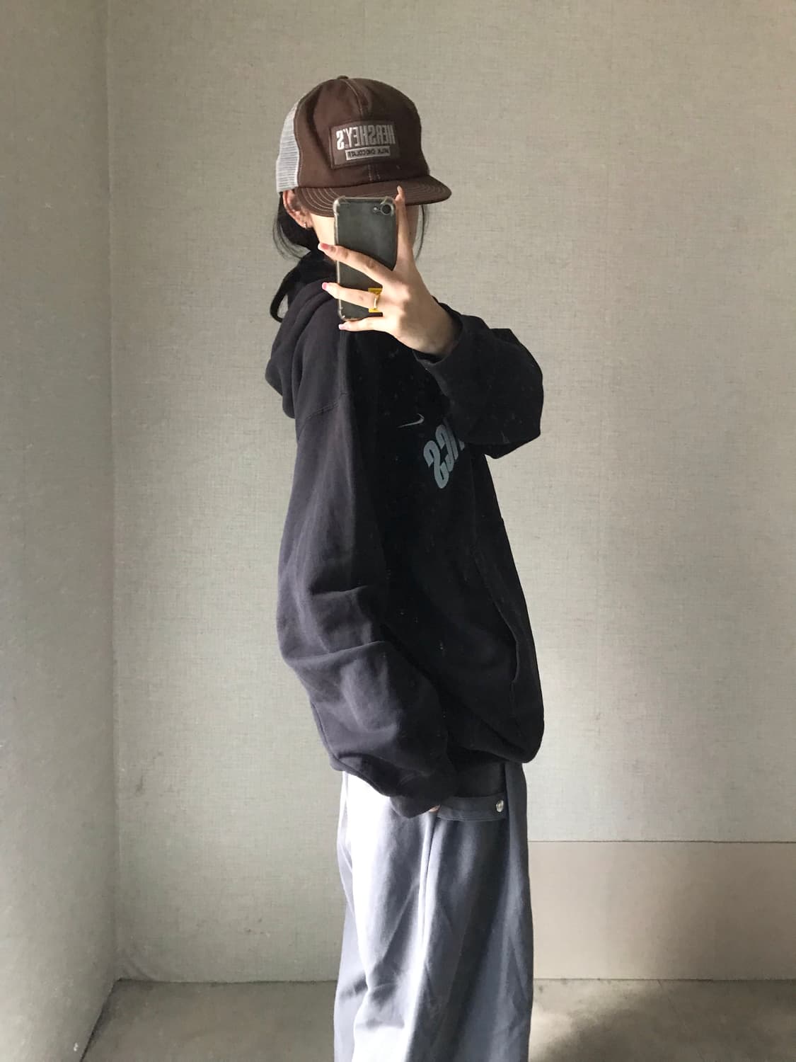 나이키 00s 오버핏 빅로고 후드티 상품이미지4