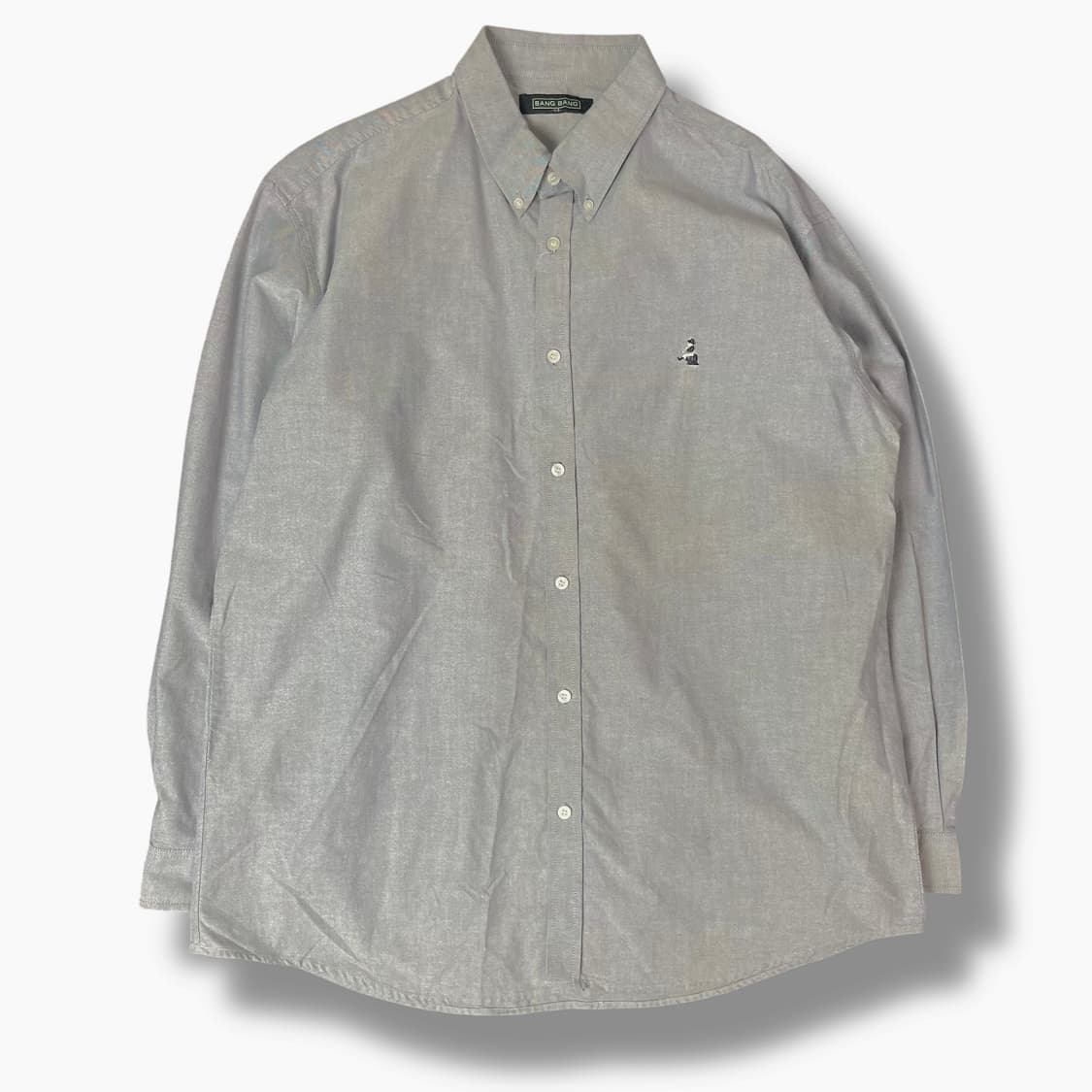 BANG BANG 미니로고 옥스퍼드 그레이 셔츠 115 상품이미지1
