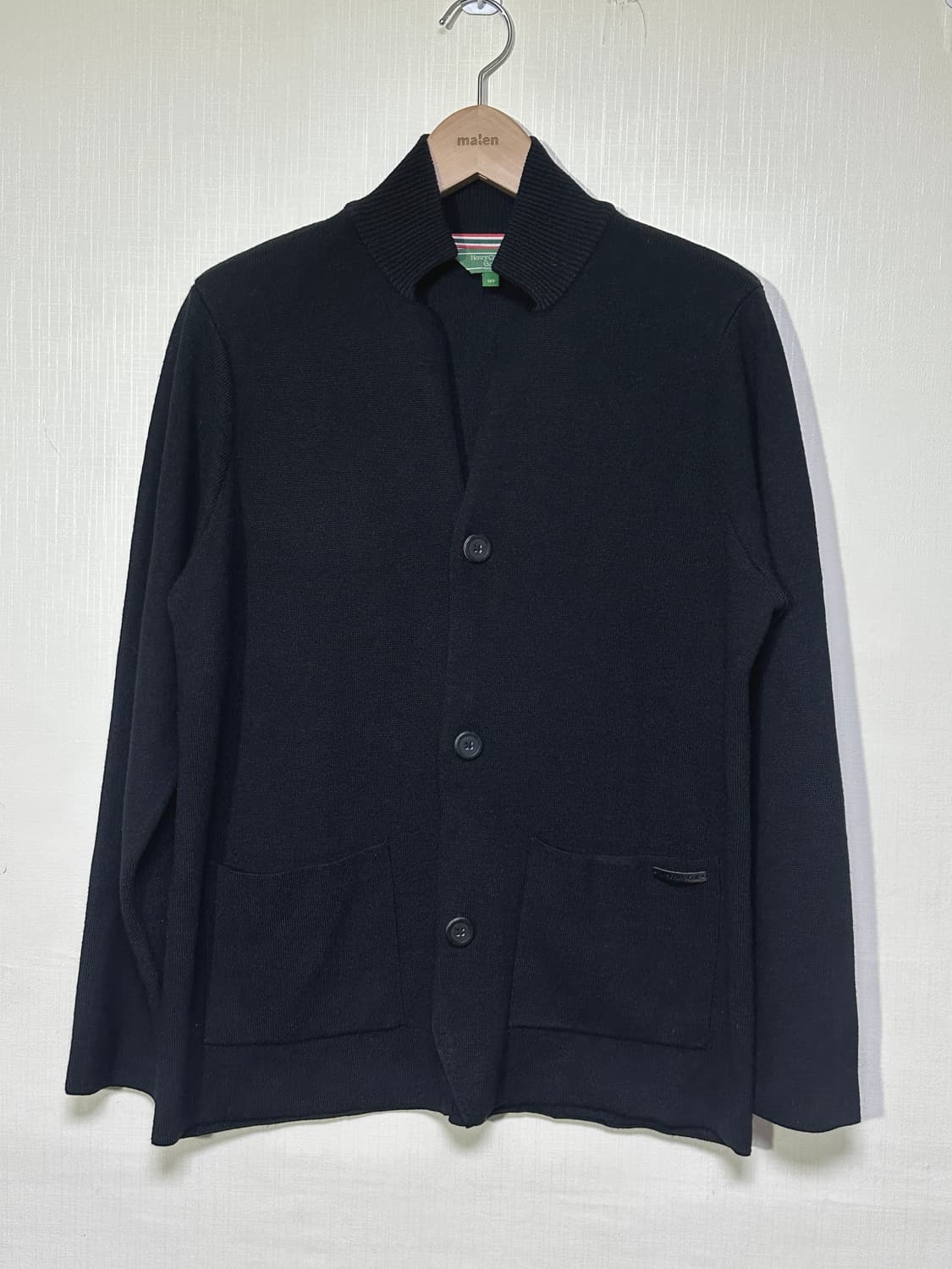 새상품급)헨리코튼 골프 울 블렌드 니트 가디건 100/블랙 상품이미지1