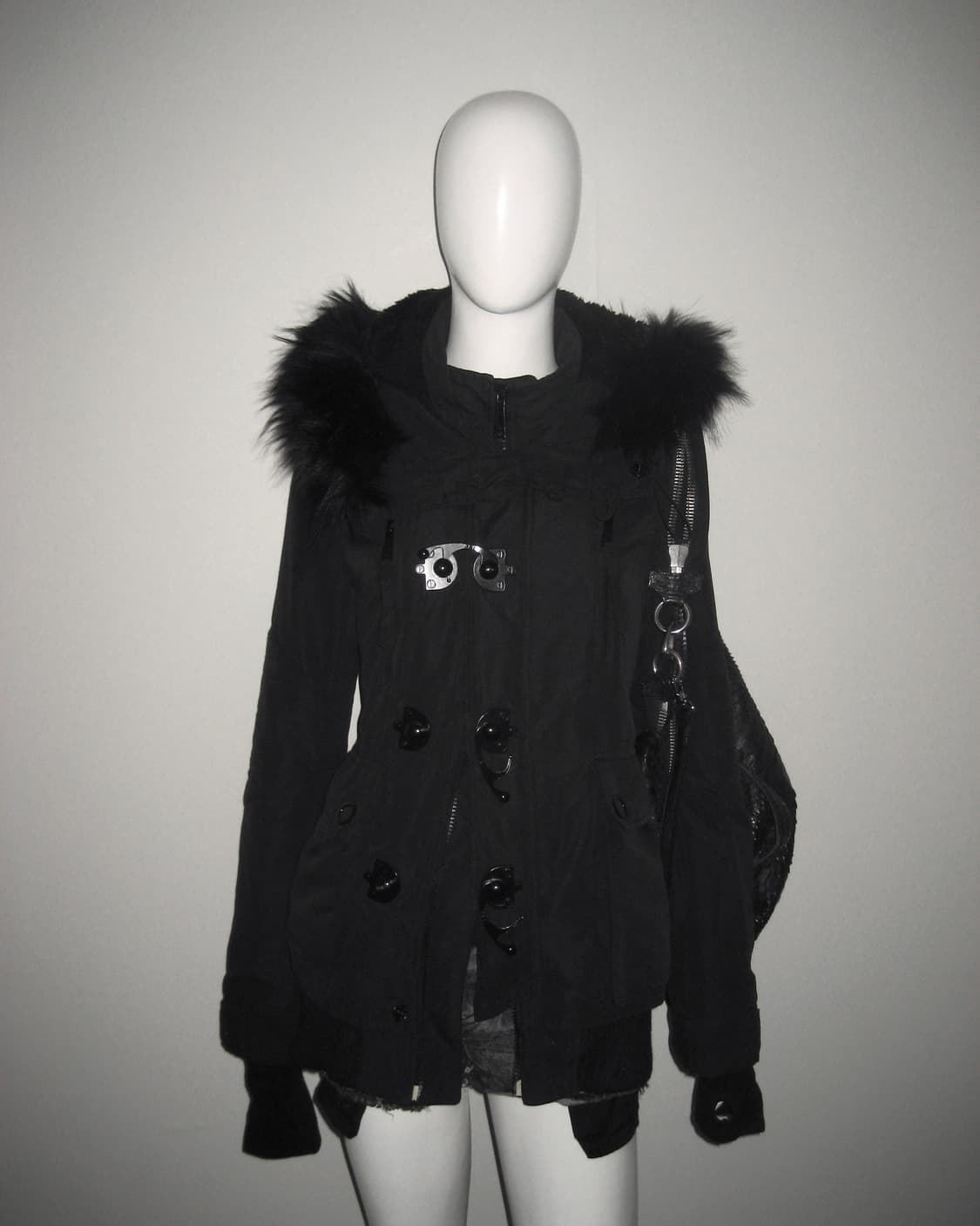 SLY 슬라이 블랙 버클 퍼 후드 자켓 아카이브 상품이미지8