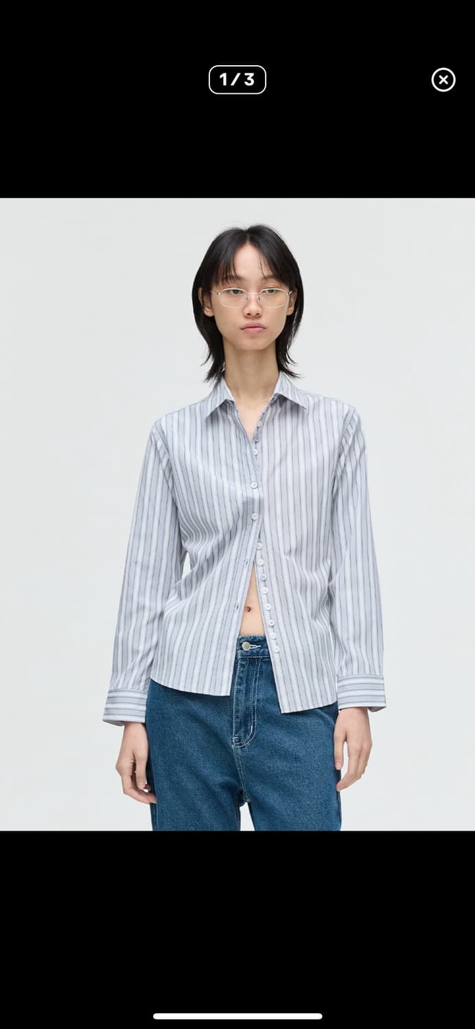 플리즈프로젝트 버튼 스트라이프 셔츠 상품이미지1