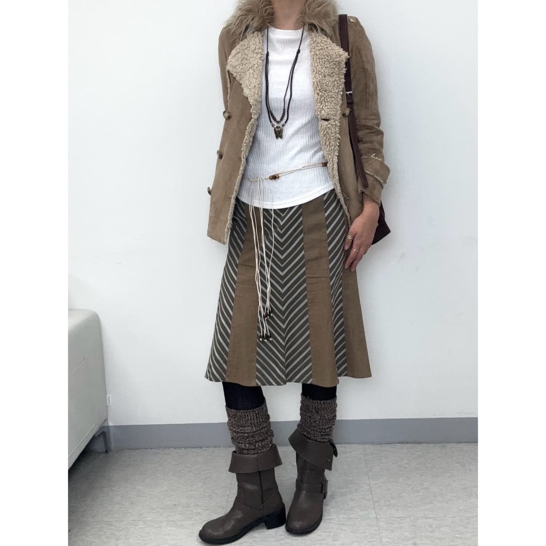 빈티지 브라운 무스탕 자켓 상품이미지3