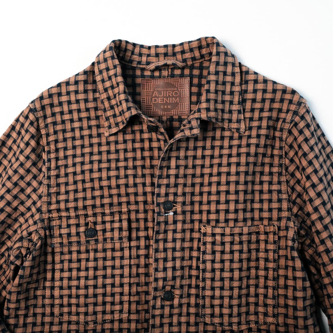 스튜디오다치산 아지로 데님 커버올 자켓 40사이즈 상품이미지5