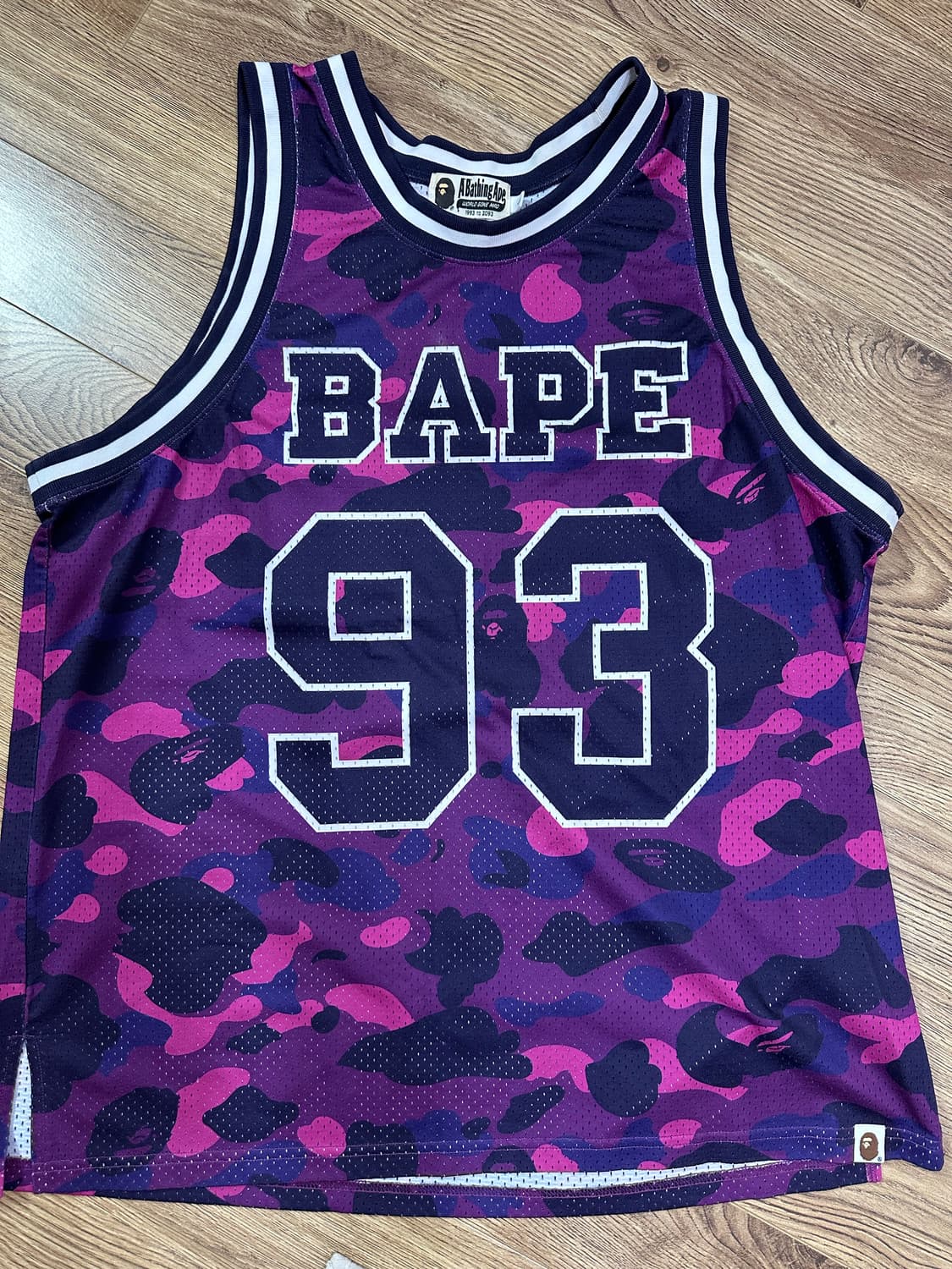 베이프 컬러 카모 바스켓볼 탱크 탑 퍼플 L 상품이미지1