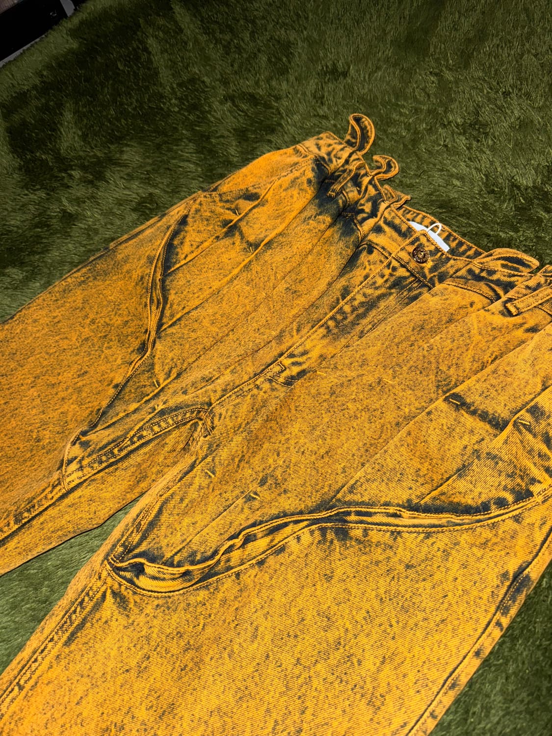 [L] juntae kim 준태킴 게더 코르셋 워시드 데님 팬츠 상품이미지2