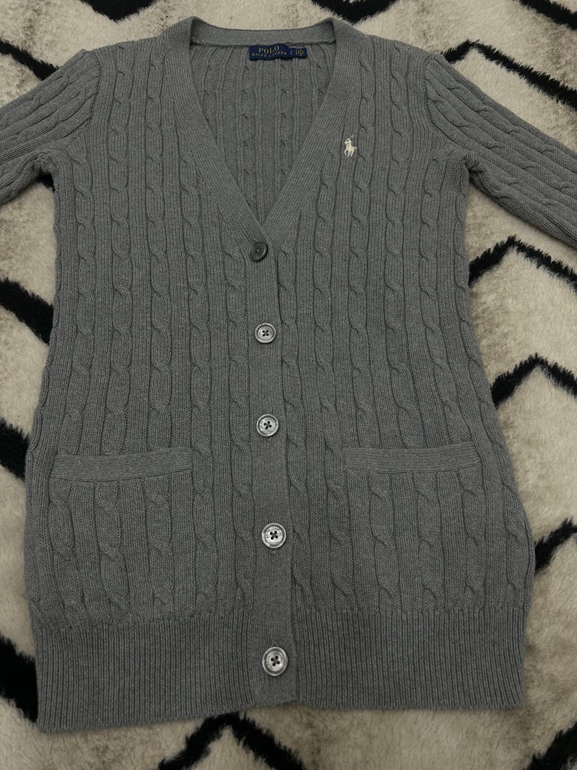 [S]폴로랄프로렌 케이블 가디건/그레이 상품이미지3