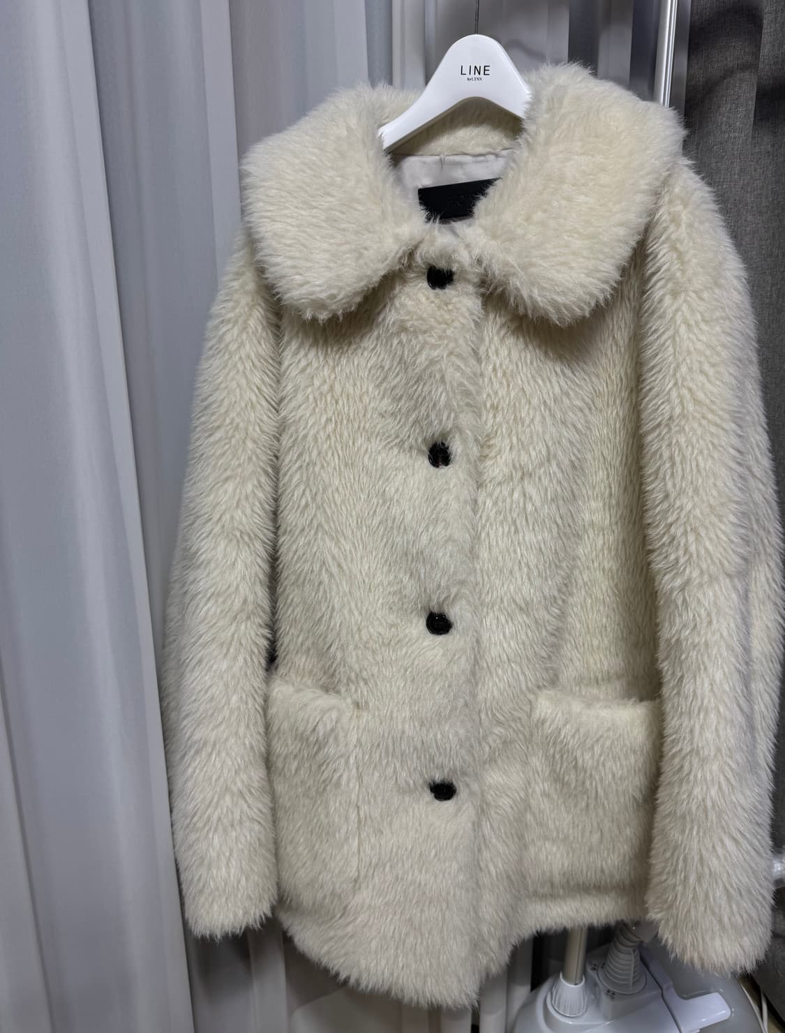 모노하 울 플러피 하프코트 아이보리 상품이미지3