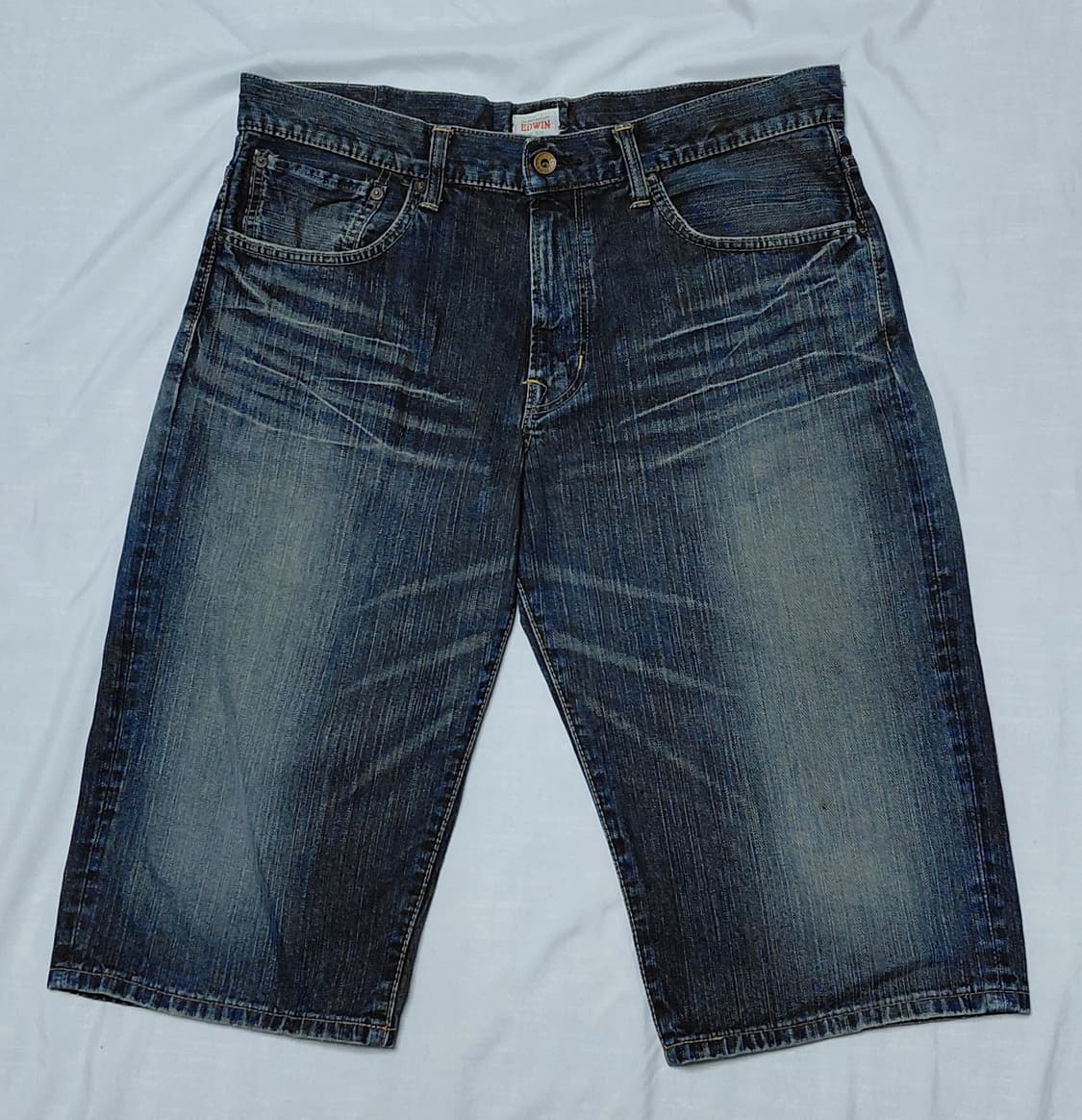 [34] 에드윈(EDWIN) LOT 505 빈티지 신치백 데님 반바지 상품이미지1