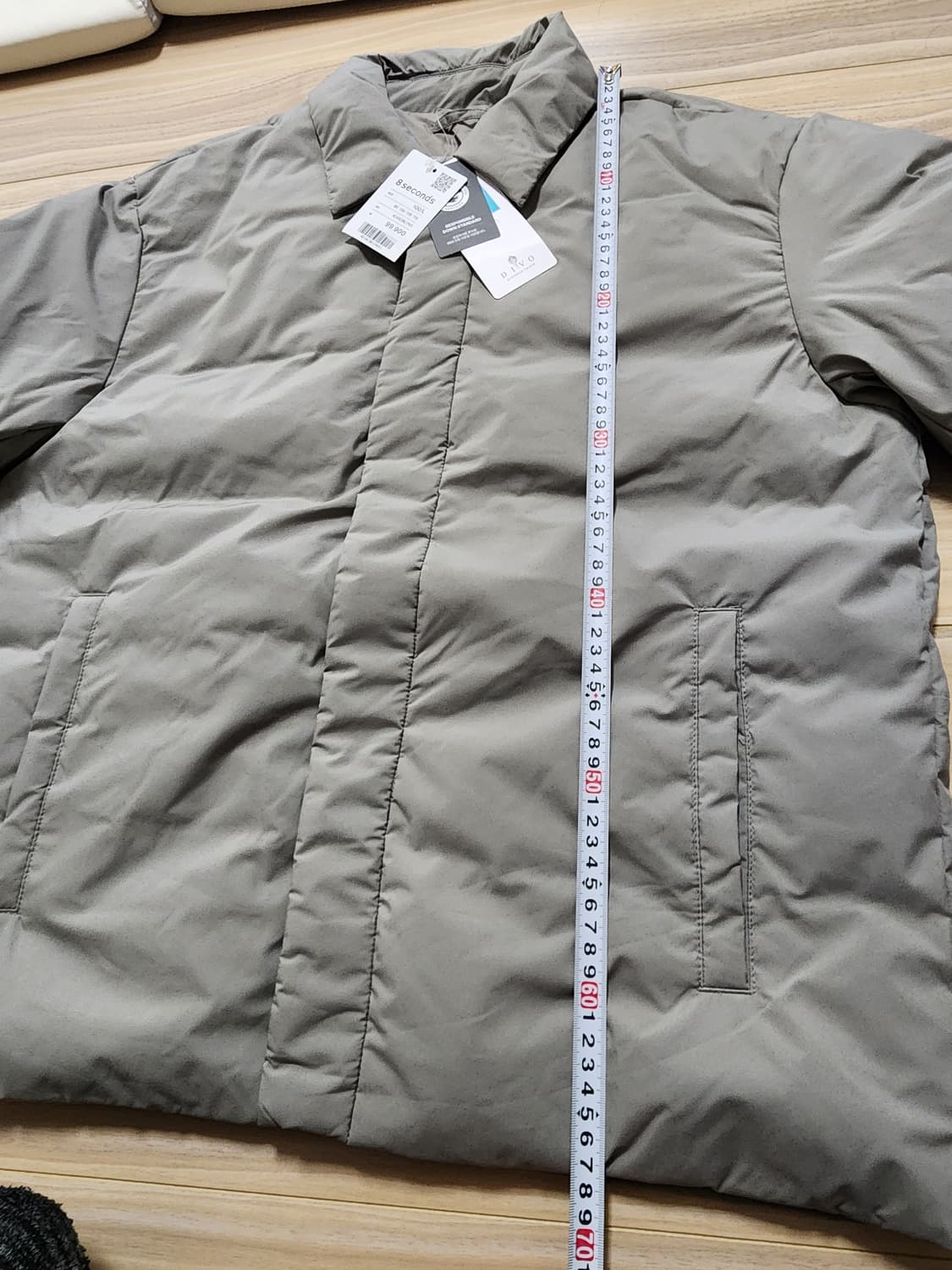 에잇세컨즈심리스경량패딩덕다운점퍼자켓그레이 상품이미지6