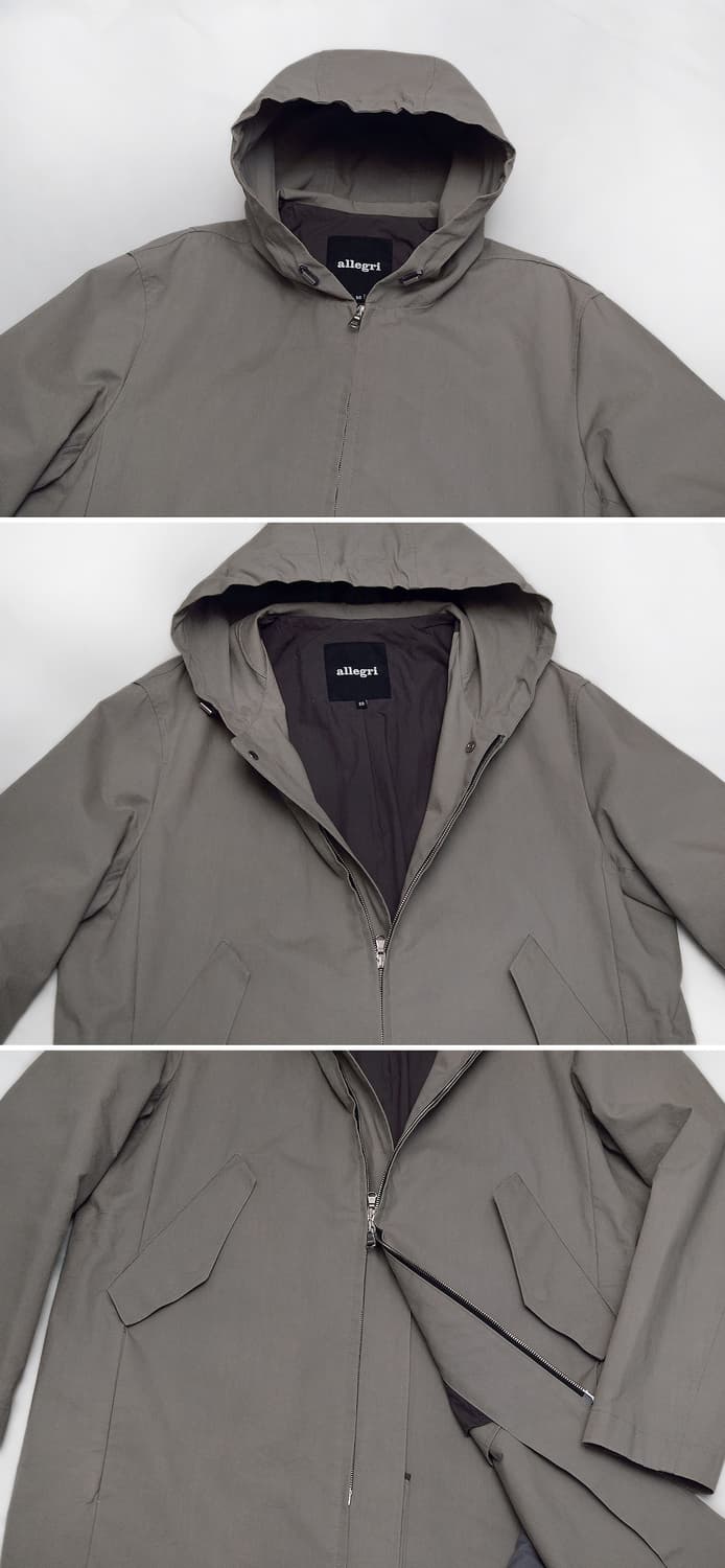 알레그리 코튼 하드쉘 더블페이스 후디드 롱자켓 (50 / 100-105) 상품이미지4