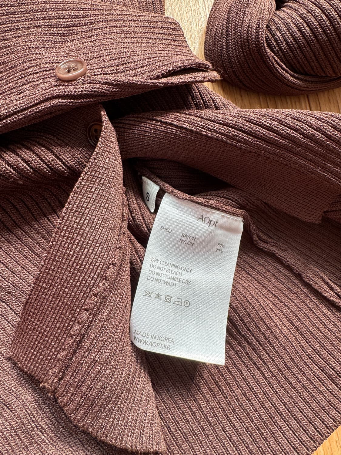 아옵트 OPEN COLLAR CARDIGAN - BROWN 상품이미지2