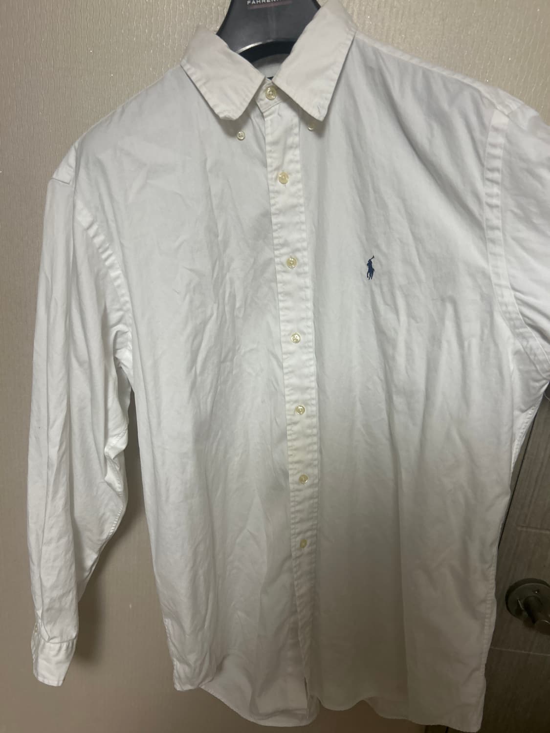 폴로 랄프로렌 코튼 엘라 화이트 버튼다운 포플린 커스텀핏 셔츠 상품이미지1