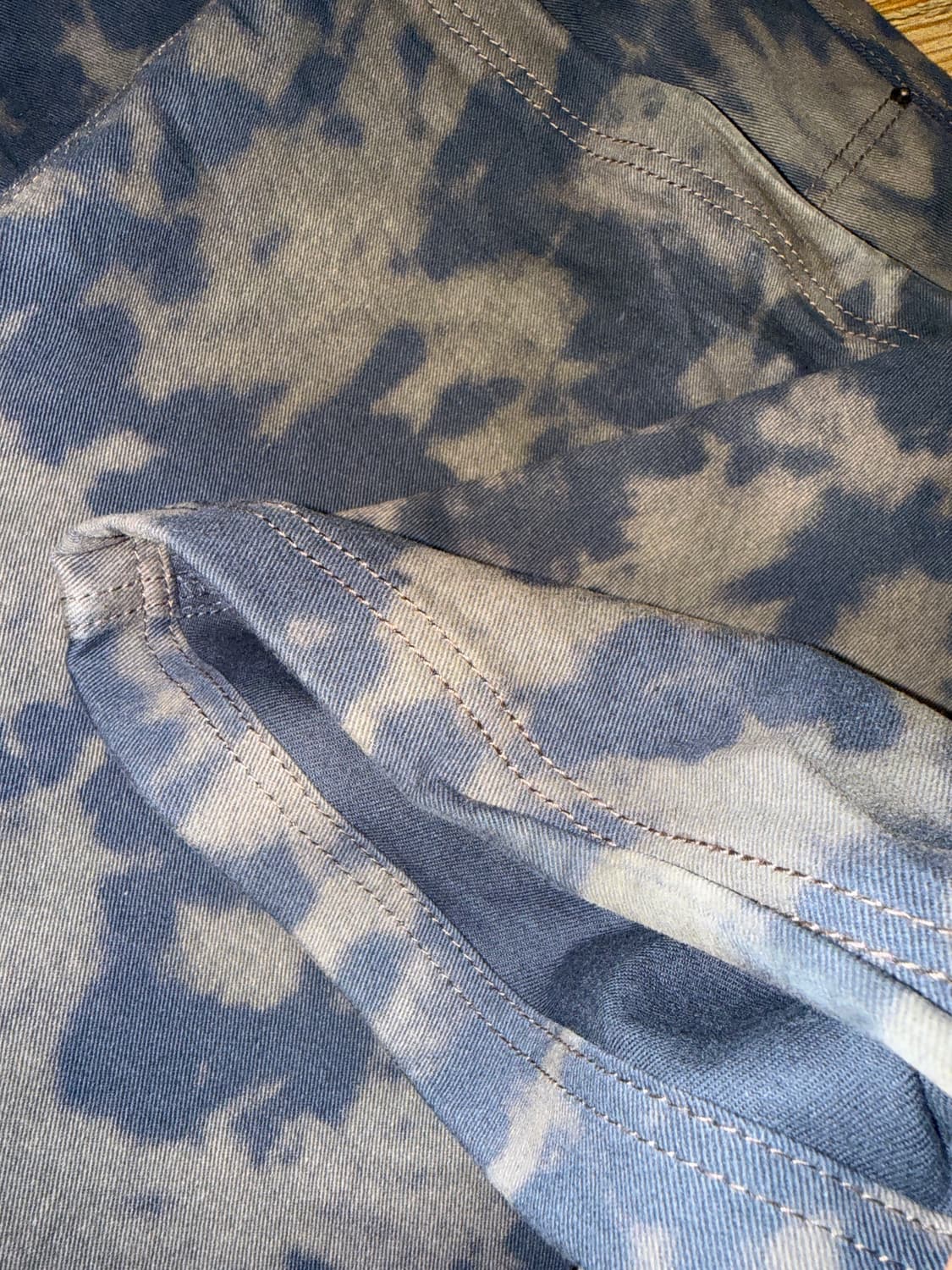 메종미네드 HAZY STAIN WIDE PANTS NAVY 상품이미지4