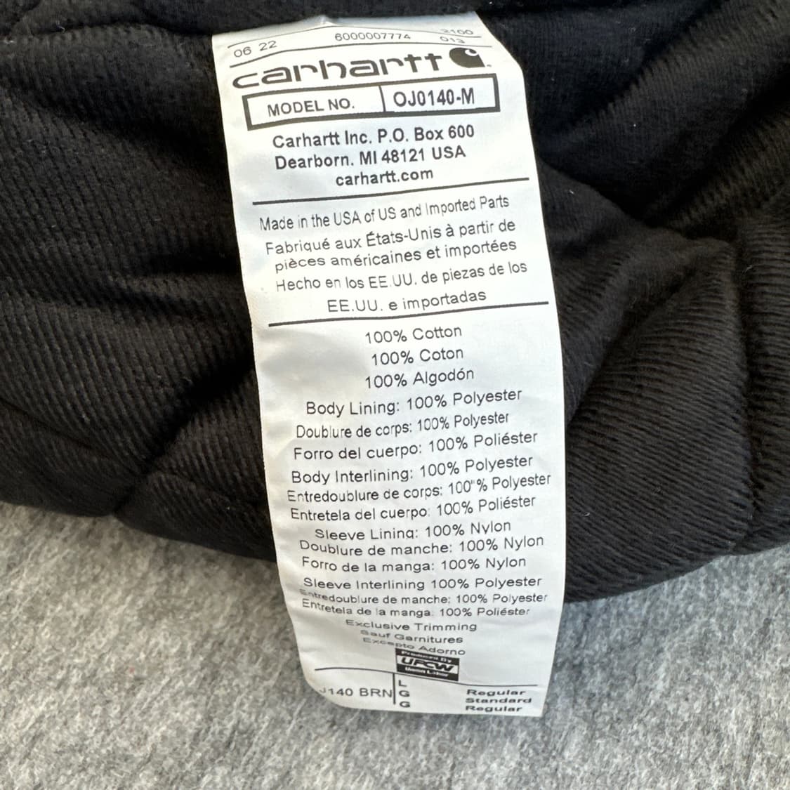 [L] 칼하트 J140 브라운 자켓 상품이미지8